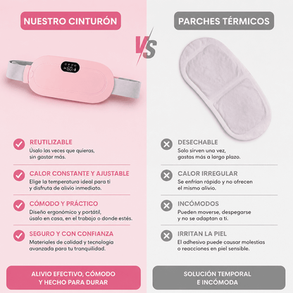 Cinturón de masaje calentador